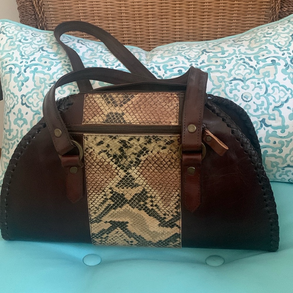 One of a kind boutique real leather purse